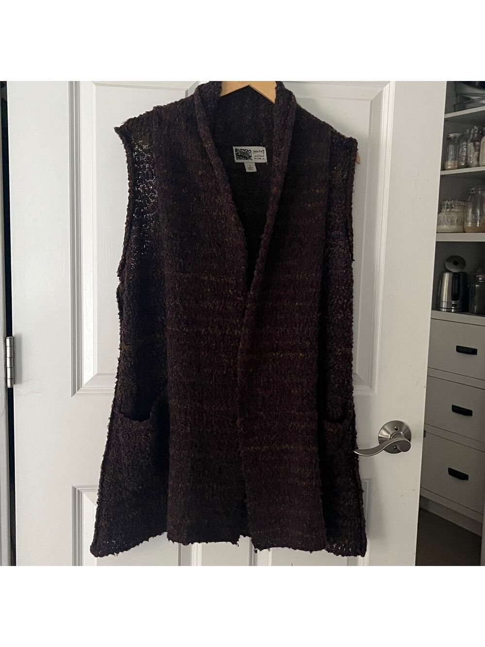 Habitat Oversized sweater vest Lagenlook Open sz Small boho bohemian